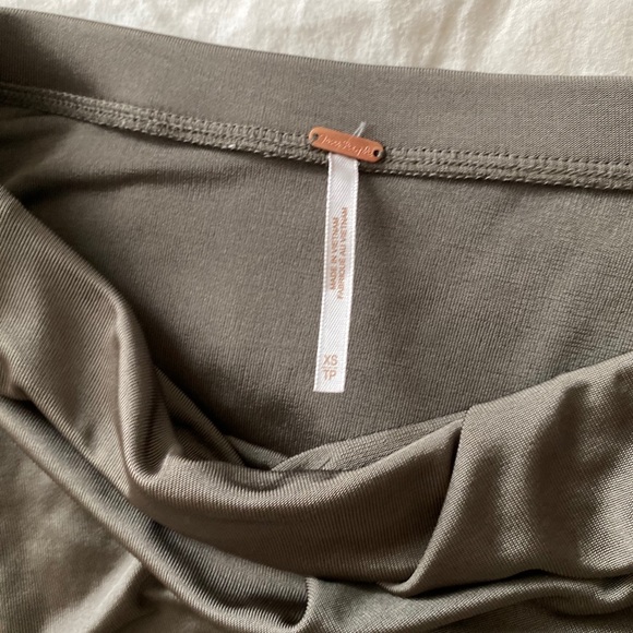 Free People Smoke & Mirrors Green Faux Wrap Maxi - Picture 3 of 4